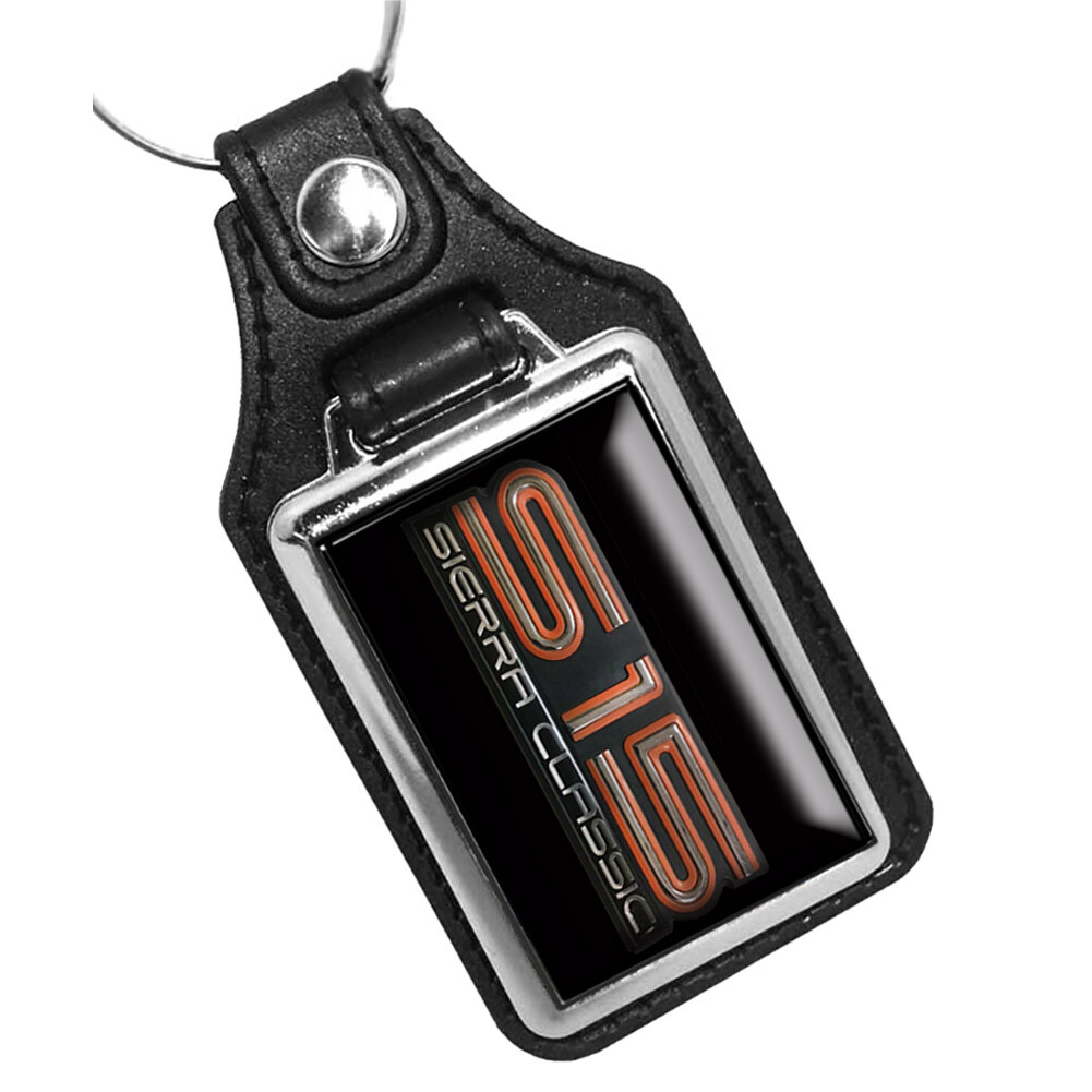 Compatible with 1986 Sierra S15 Pickup Truck Muscle Car Faux Leather Key Ring