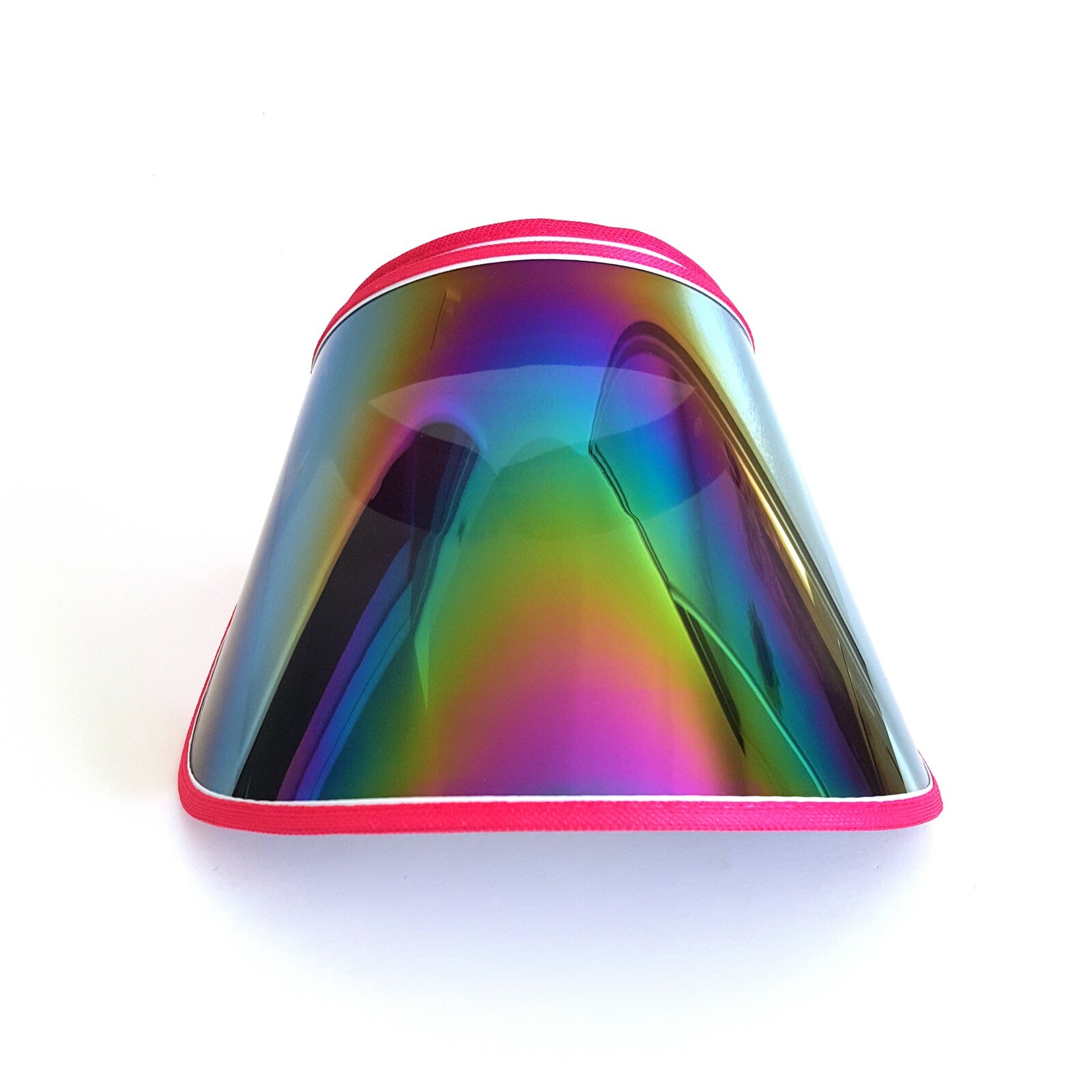 99.9% UV Protection Outdoor Beach Prism Strong Sun Visor Cap Clear Face Shield