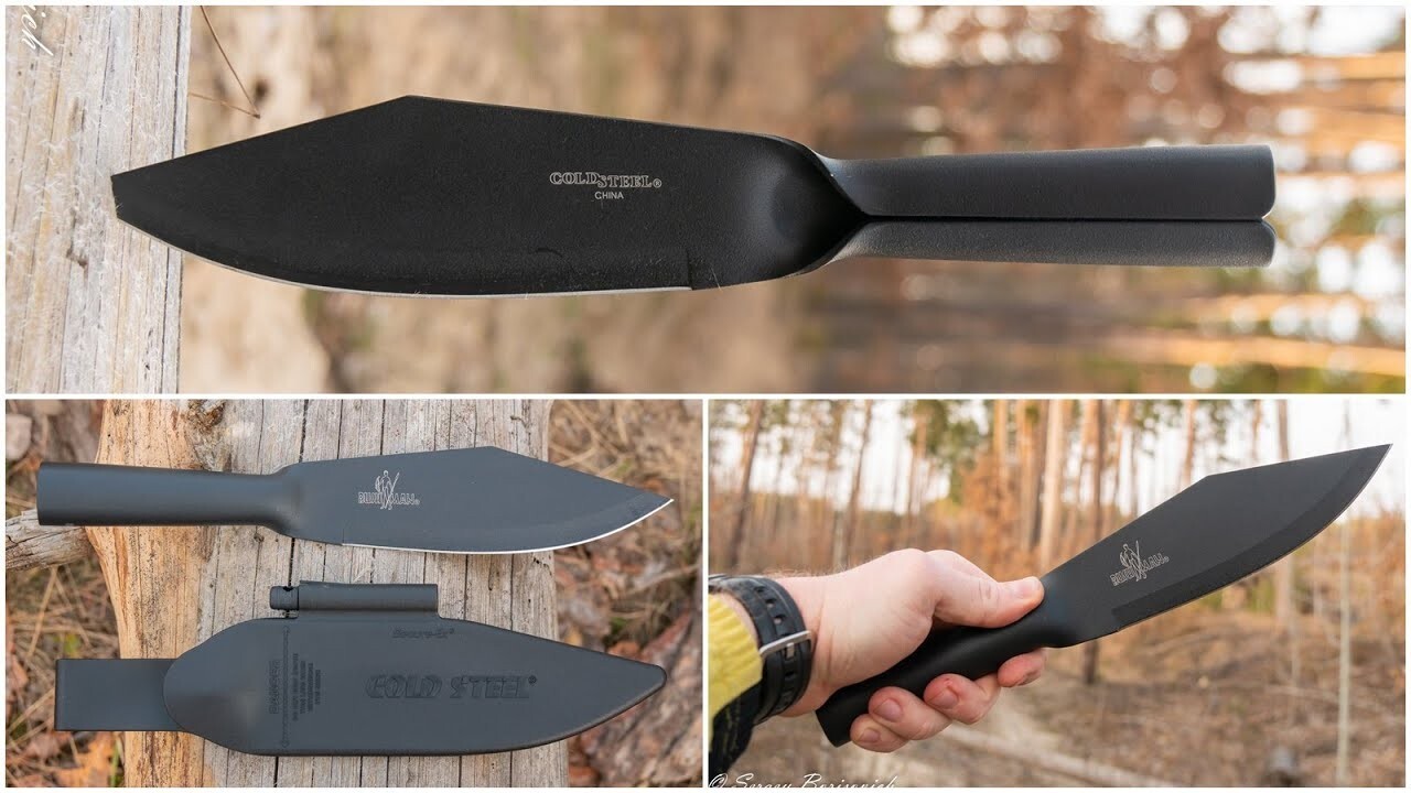 Cold Steel Bushman Bowie Knife, 7" High-Carbon Steel Blade + Sheath & Fire Steel