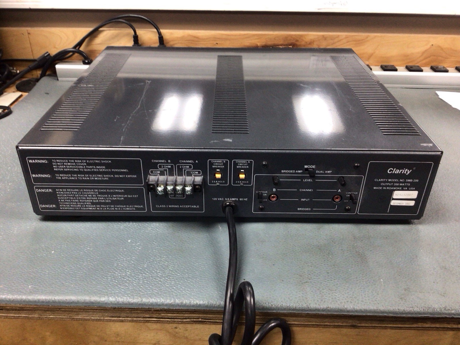 Clarity/Valcom 200 watt power amplifier | Tested for power only