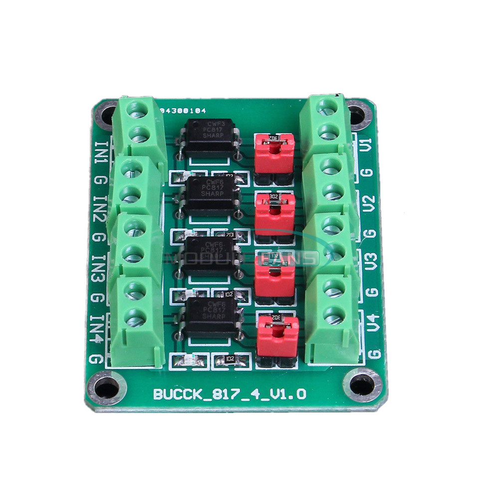 PC817 4-Channel Converter Module Optocoupler Isolation Module 3.6-30V Voltage