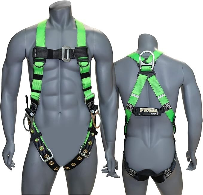 AFP Universal Full-Body Fall Protection Safety Harness w/ 3 D-Rings and Tongue B