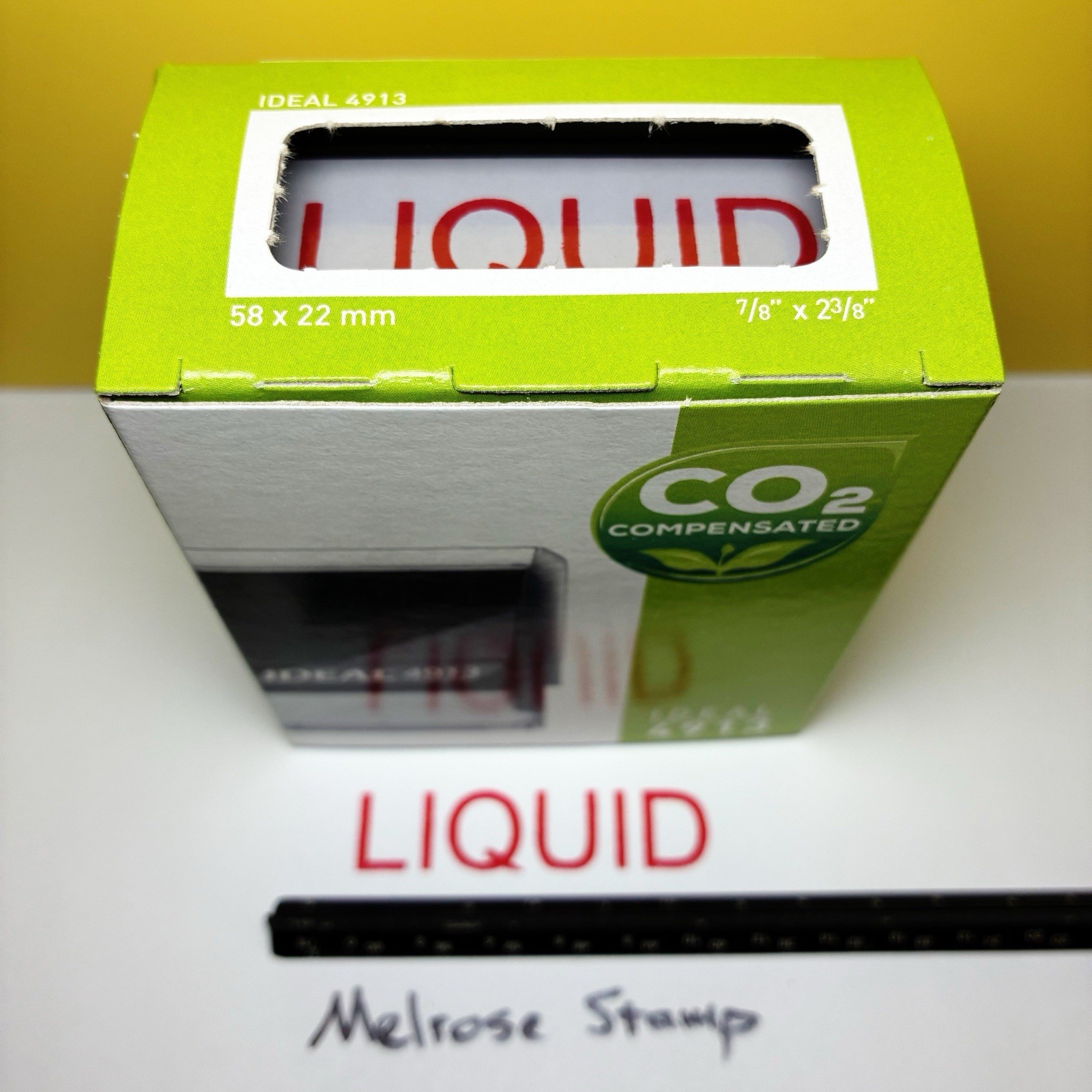 Liquid Rubber Stamp Red Ink Self Inking Ideal 4913