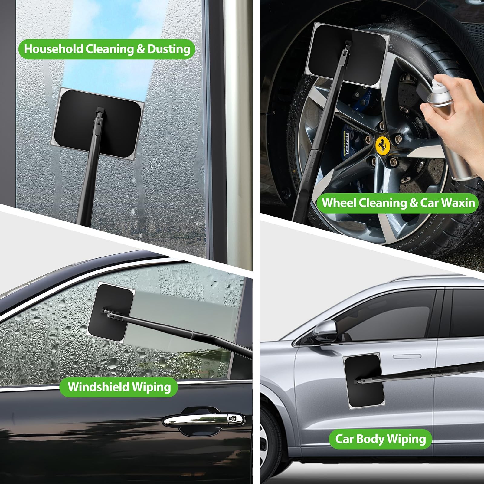 desin Car Windshield Cleaning Tool, Cleaner with 5 Dark Green