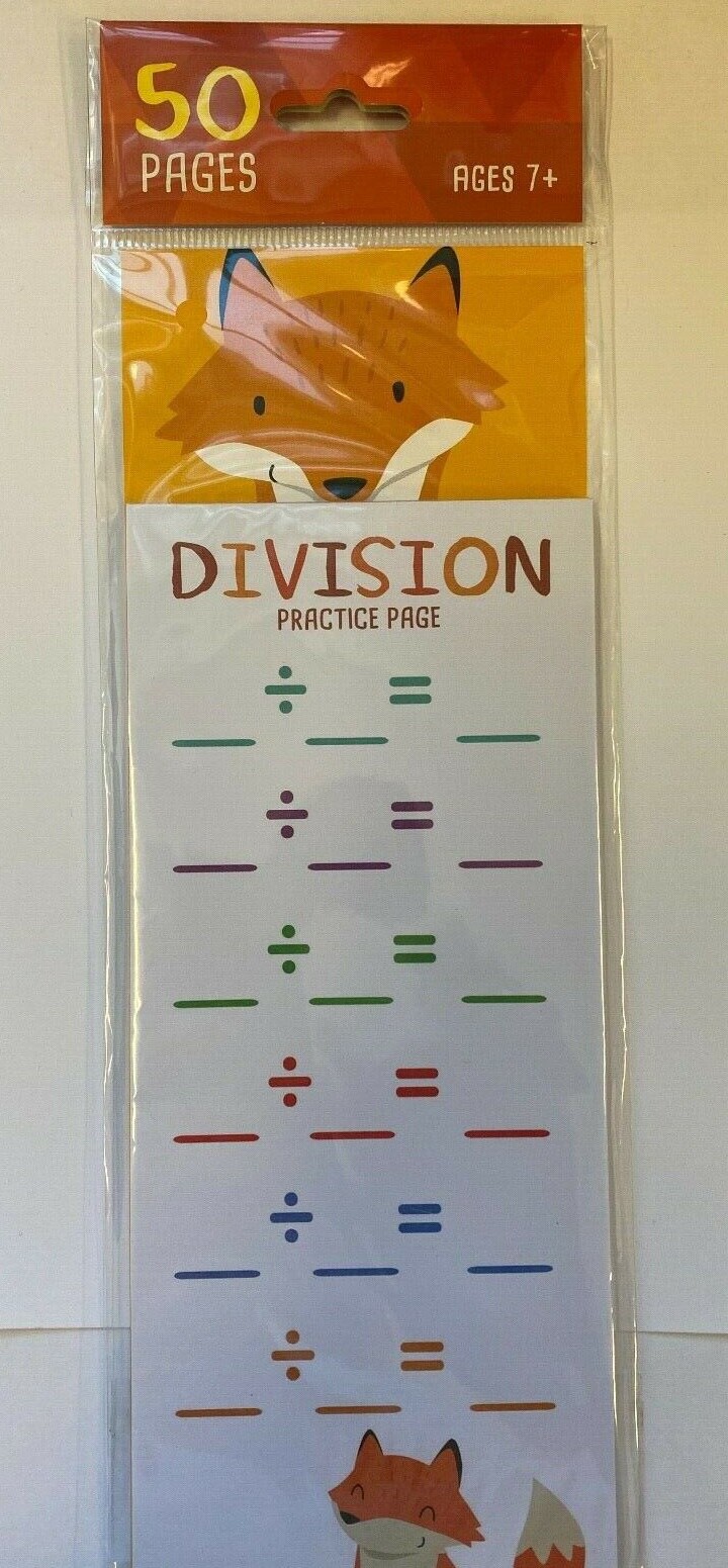 1 pack 50 division practice pages homeschool worksheets