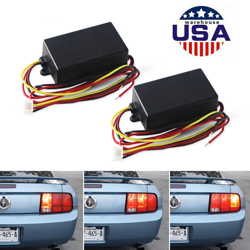 2PCS Car Turn Signal Light 3-Step Sequential Dynamic Chase Flash Module Boxes