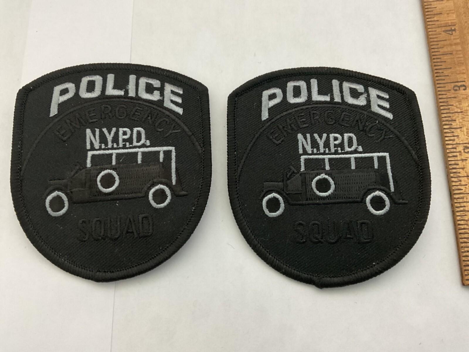NYPD Police Emergency Squad Subdued collectable patch  set full size new