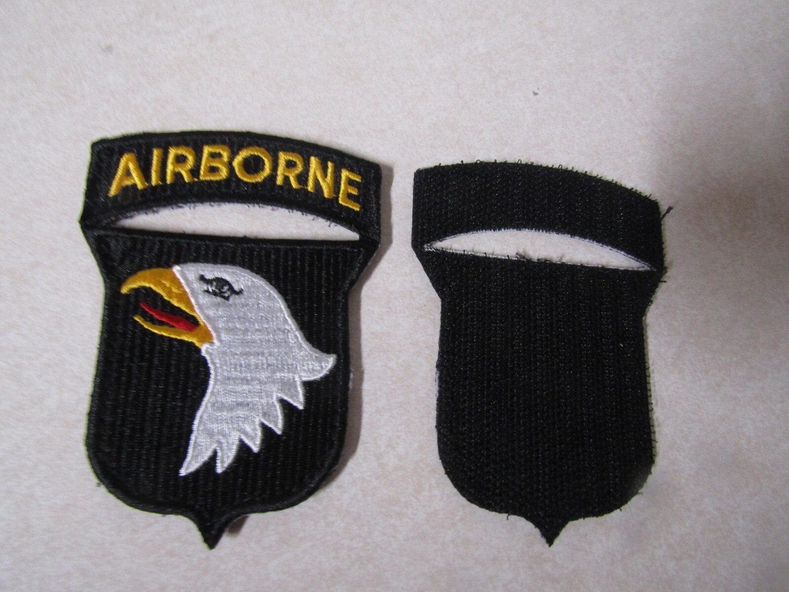 MILITARY PATCH US ARMY HOOK AND LOOP 101ST AIRBORNE DIVISION WITH TAB COLORED