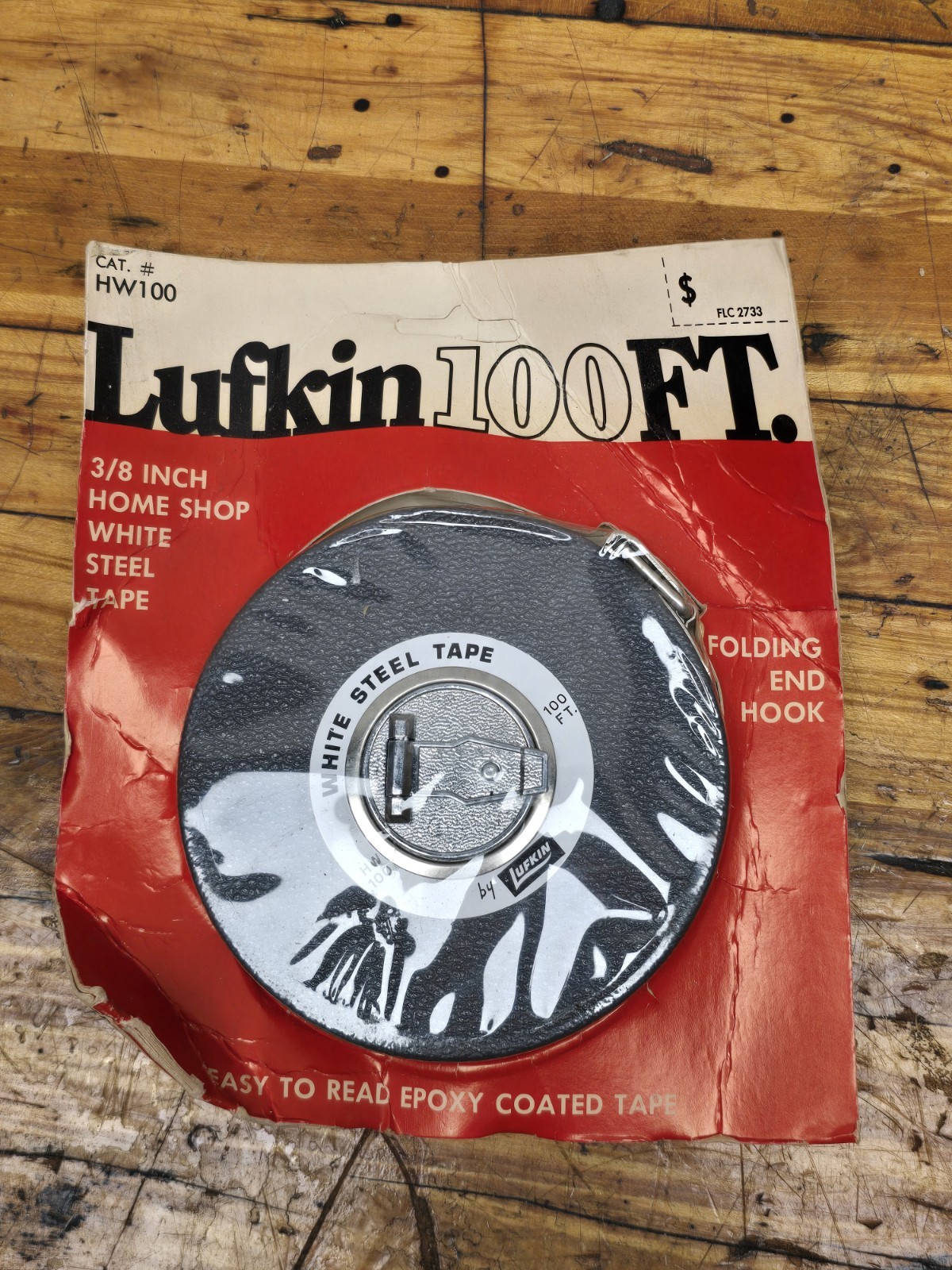 Brand New Sealed LUFKIN White Clad 3/8" x 100' # HW100 Steel Tape Measure