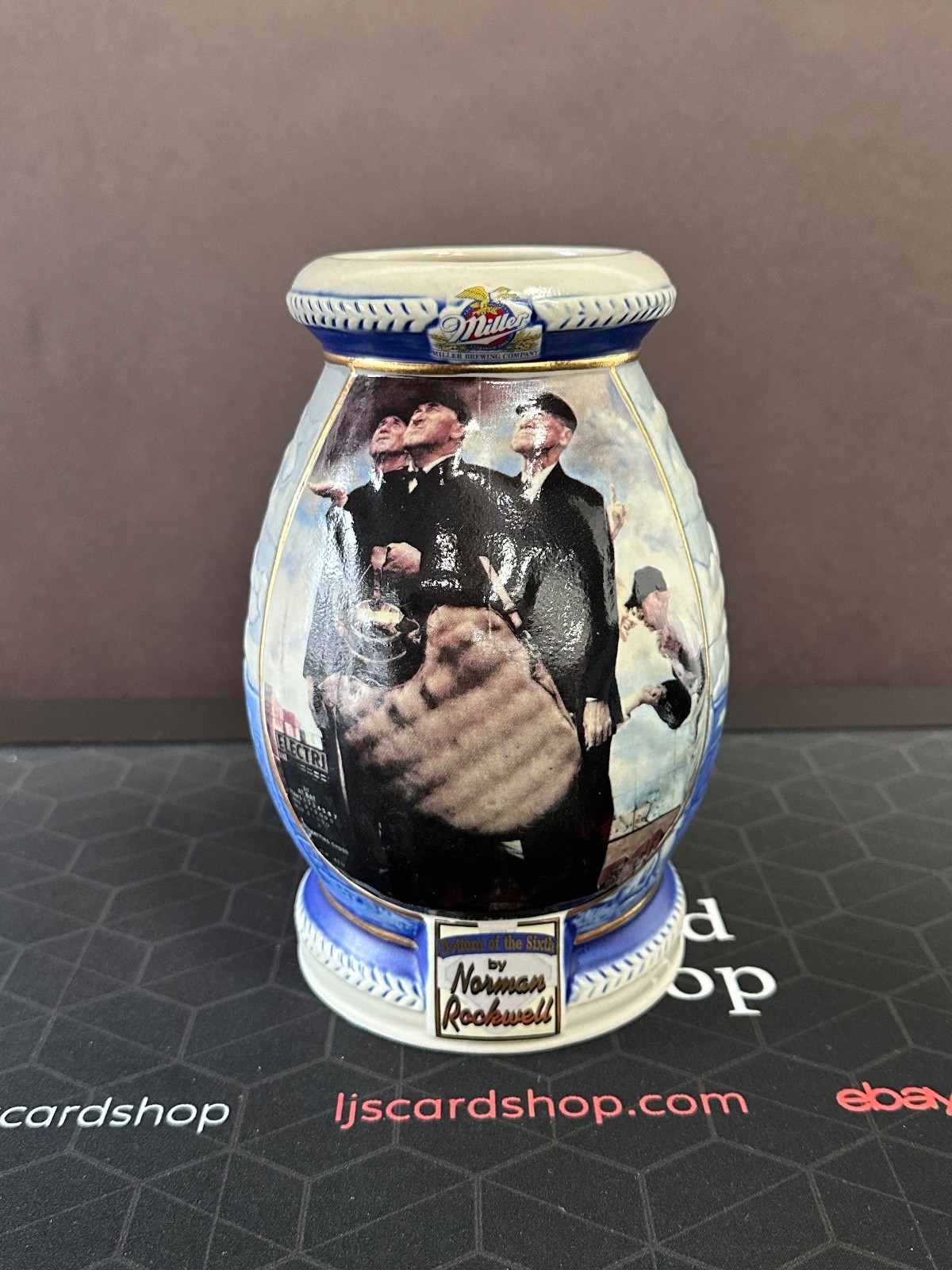 2001 Miller Brewing Company Collector Stein By Norman Rockwell B1