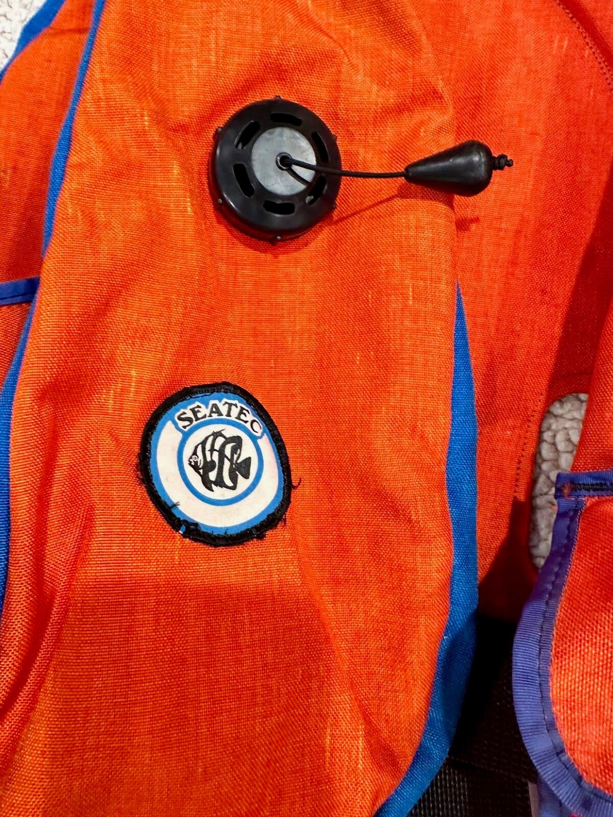Vintage Seatec Diving Vest Scuba Diving Buoyancy Orange - Medium