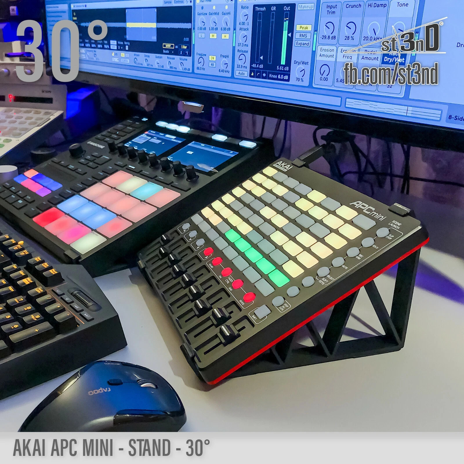 Stand for AKAI APC Mini Mk1 — 30° Angle — Controller Desktop Mount