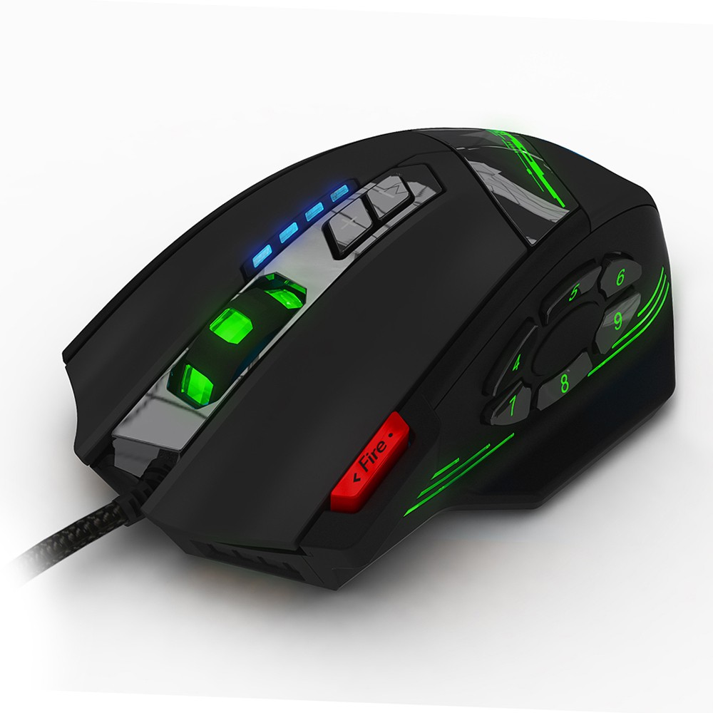 ZELOTES C-12 Wired USB Optical Gaming Mouse 12 Programmable Buttons Compute ASEW
