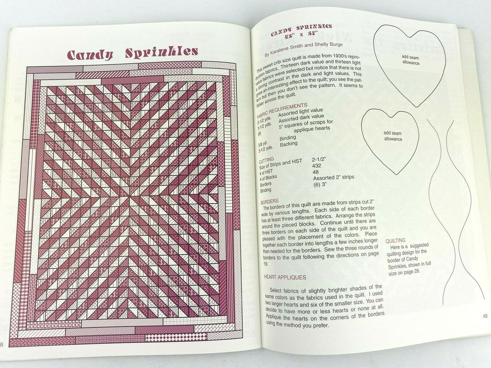 Terrific Triangles Shelly Burge Quilt Quilting Patterns Book 1995 SIGNED