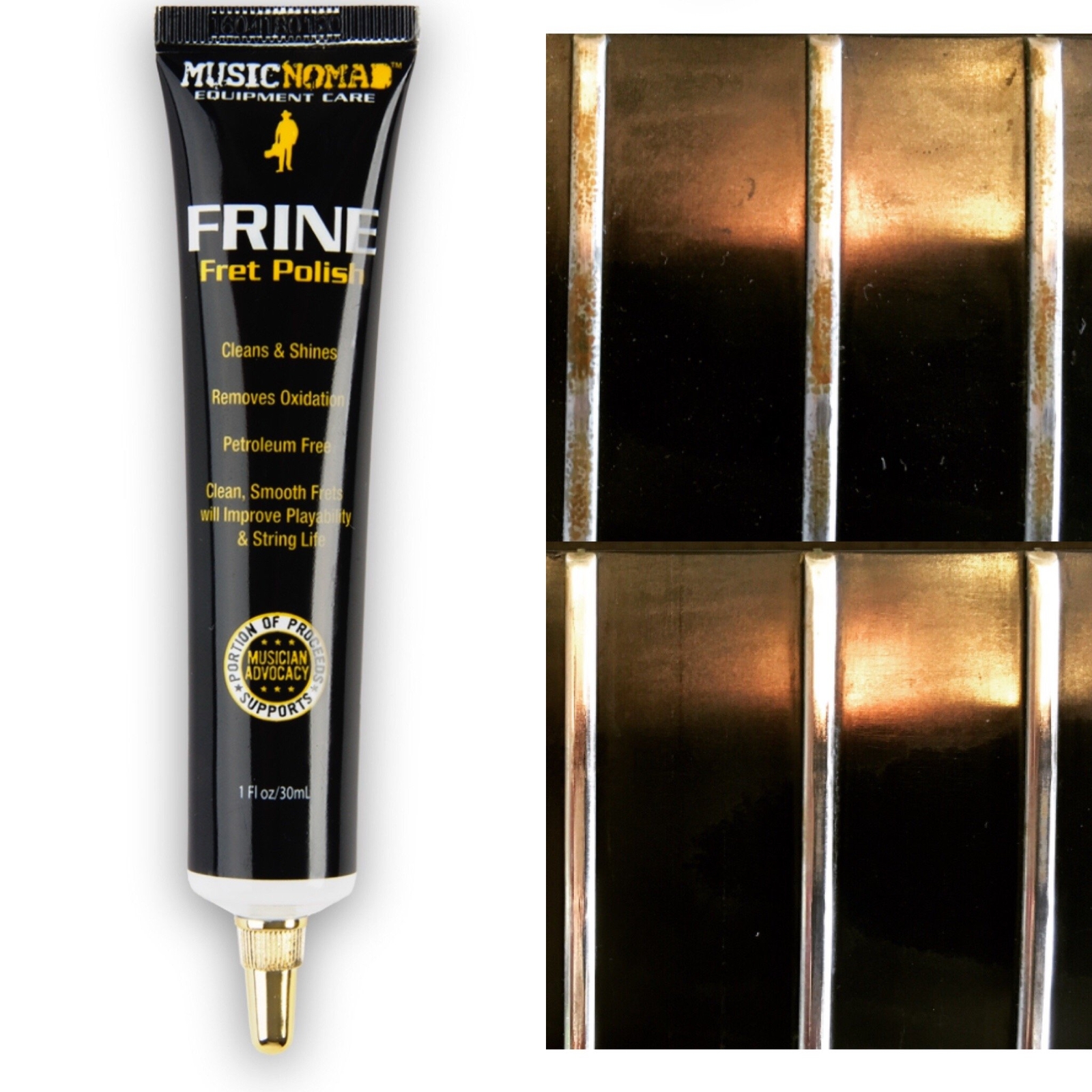 5 pc. FRINE Fret Polishing Kit with Fretboard Guards Polish Cloth MN124