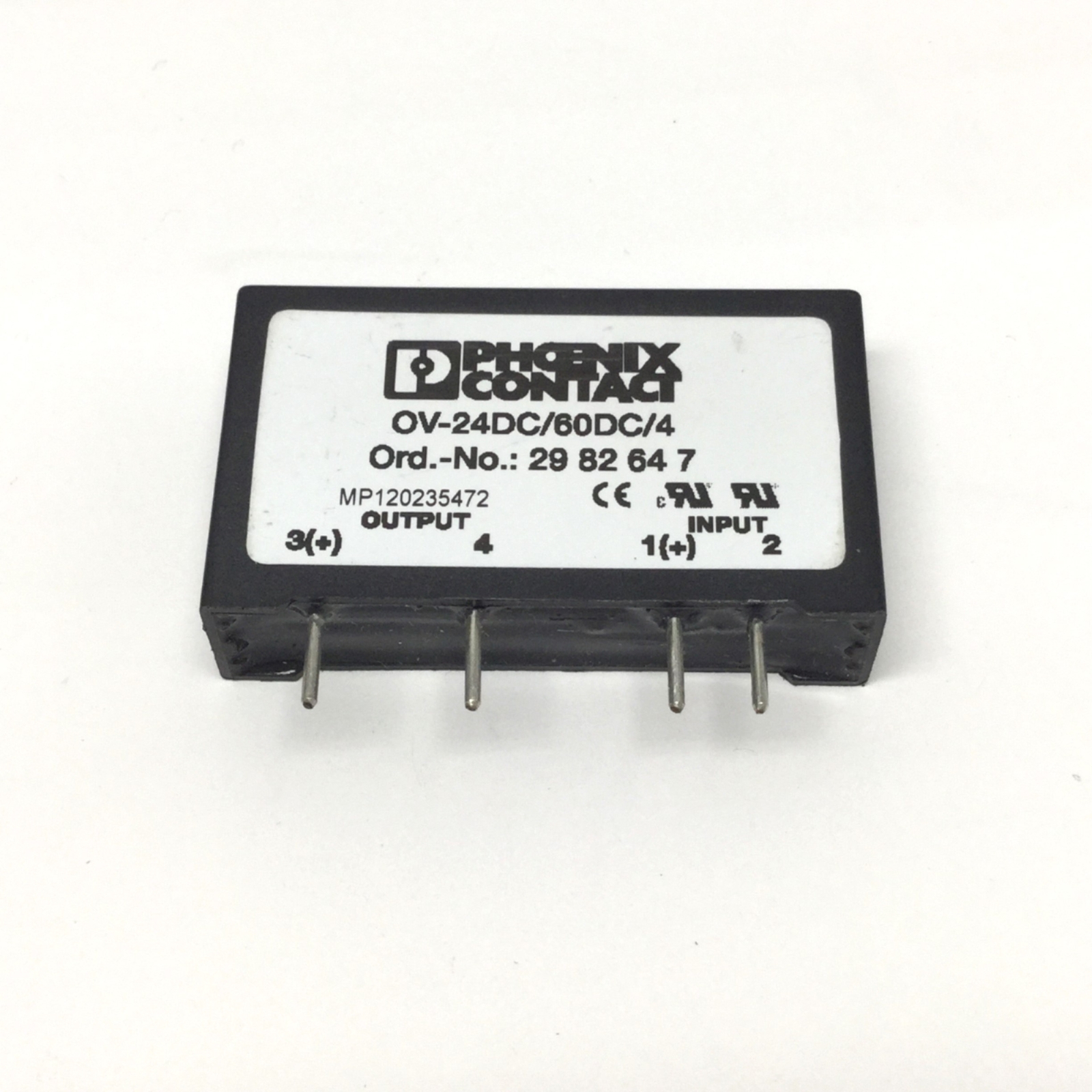 Phoenix OV-24DC/60DC/4 SSR Solid State Relay Module 24VDC In, 1-60VDC Out, 4A