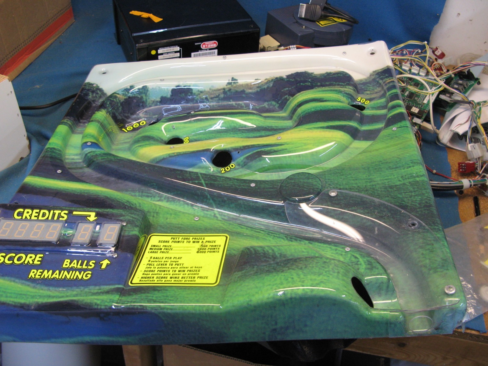 Ok Manufacturing Putt for Prizes Playfield Ball Catch W/Switches and Displays