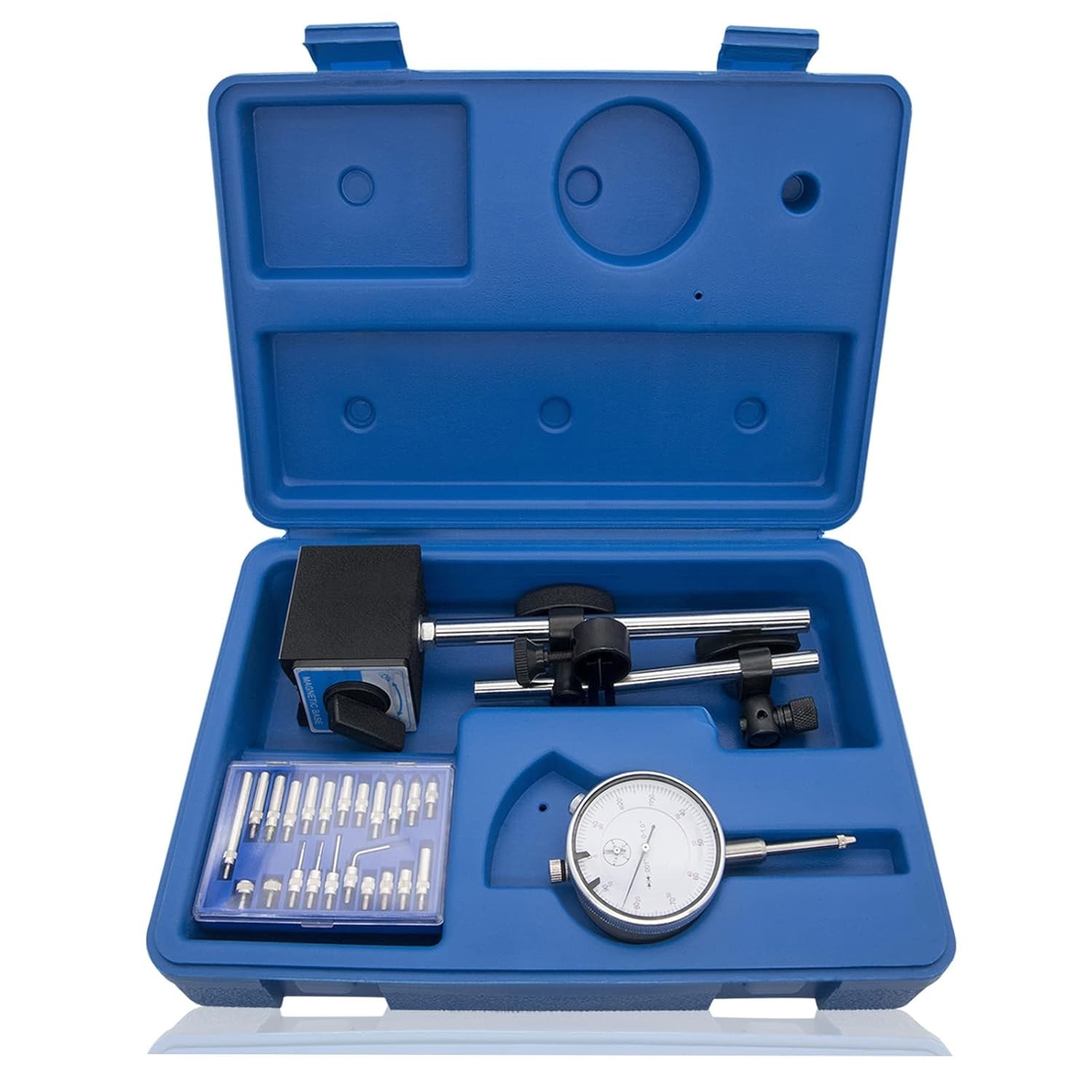 "Indicador de Marca con Base Magnetica Puntas Medidor Precision Herramientas Kit