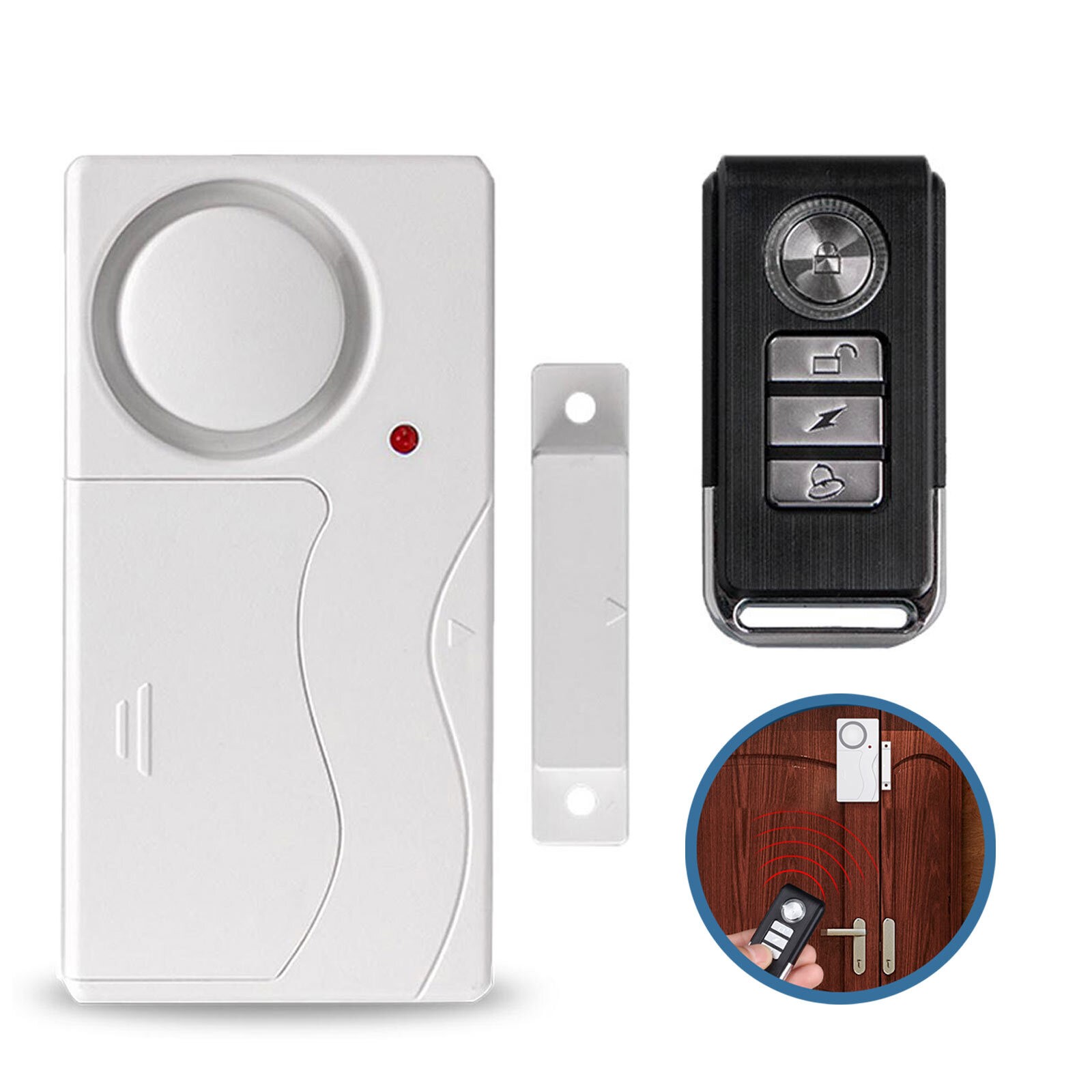 Window Door Magnetic Sensor Alarm with Wireless Remote Control 105dB Super Loud