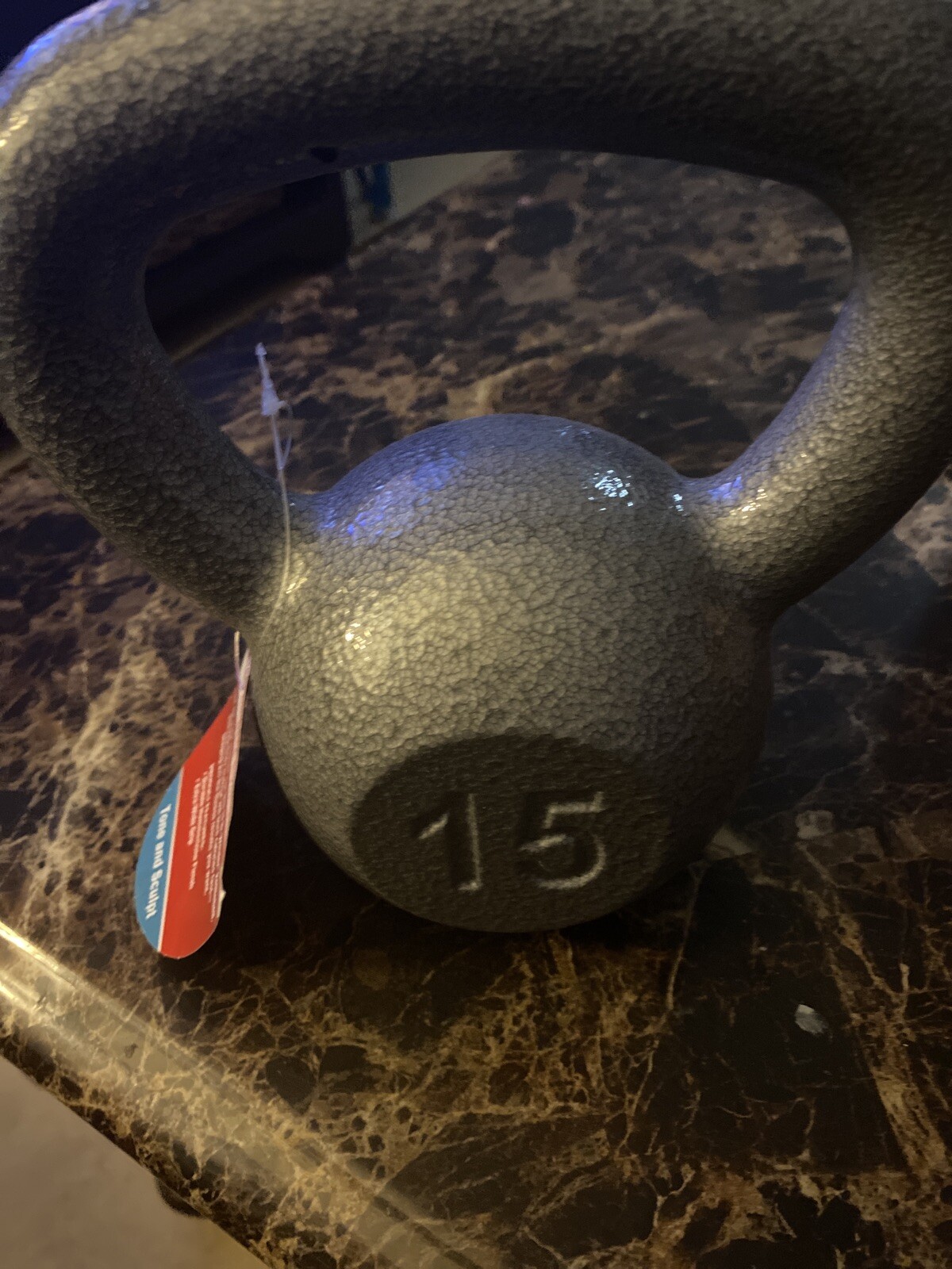 🔥 NEW Weider Cast Iron 15lb Kettlebell 15 lb Weight