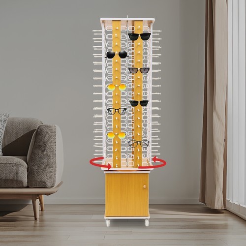 Sunglasses Storage Organizer Glasses Display Stand With Wheels Floor-Standing