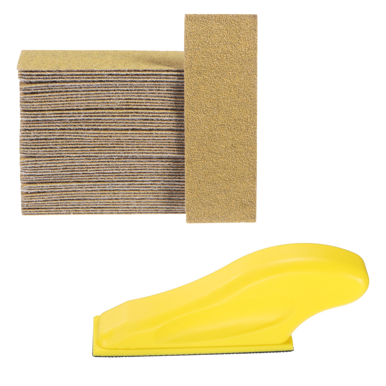 70 Pcs Detail Sander Paper 80 Grit 3.5" x 1.2" Micro Hand Sanding Papers Sheets
