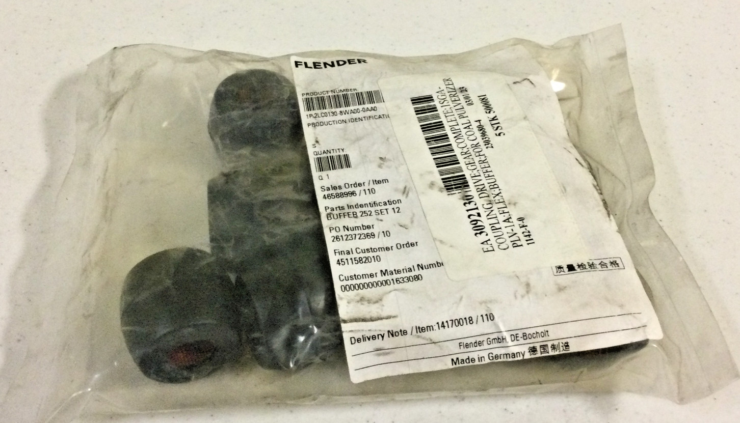 NEW, (LOT OF 12) FLENDER RUPEX PUFFER 252 SATZ COUPLING DRIVE 2LC0130-8WA00-0AA0