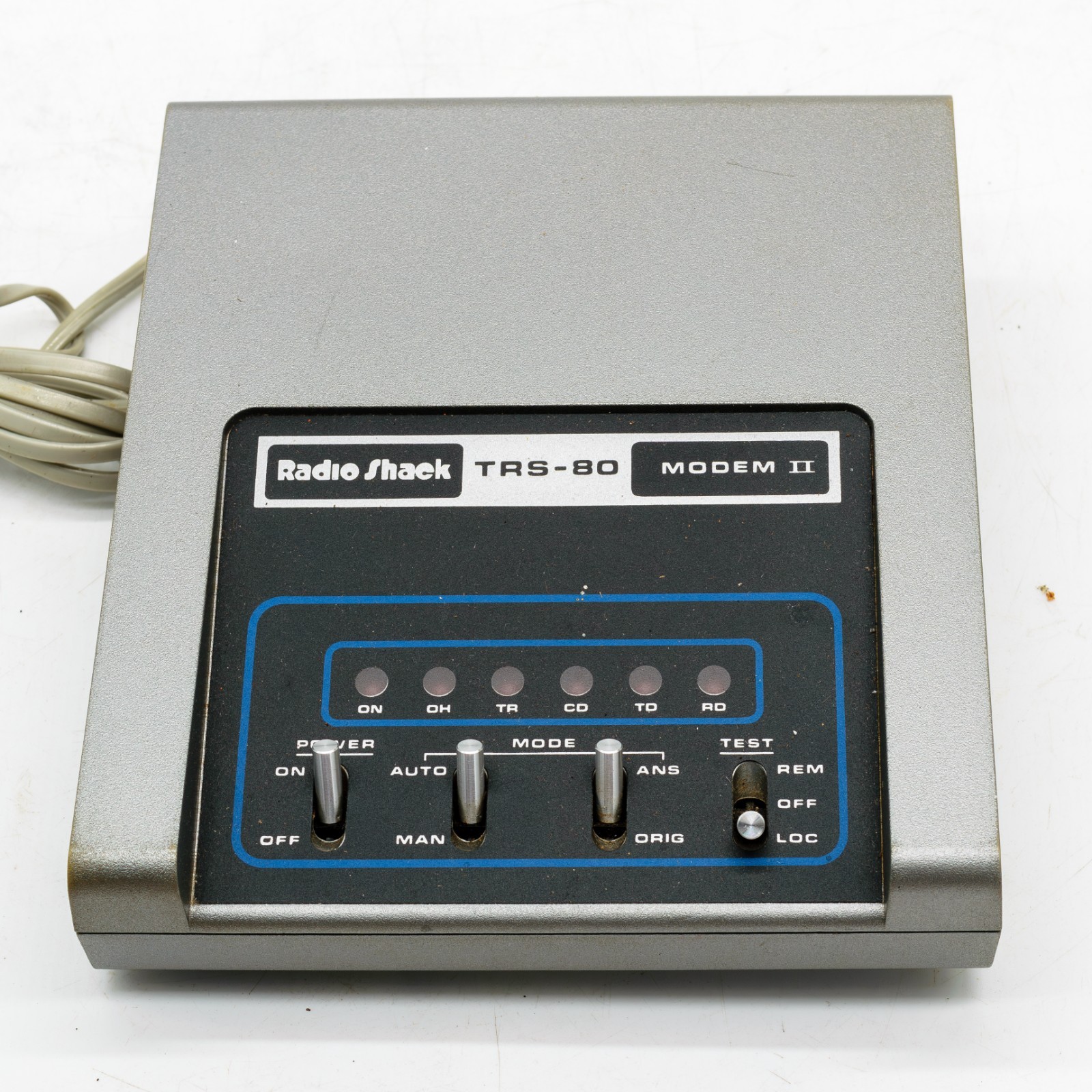 RadioShack TRS-80 Modem II with Original Serial Interface Cable, Owners Manual &