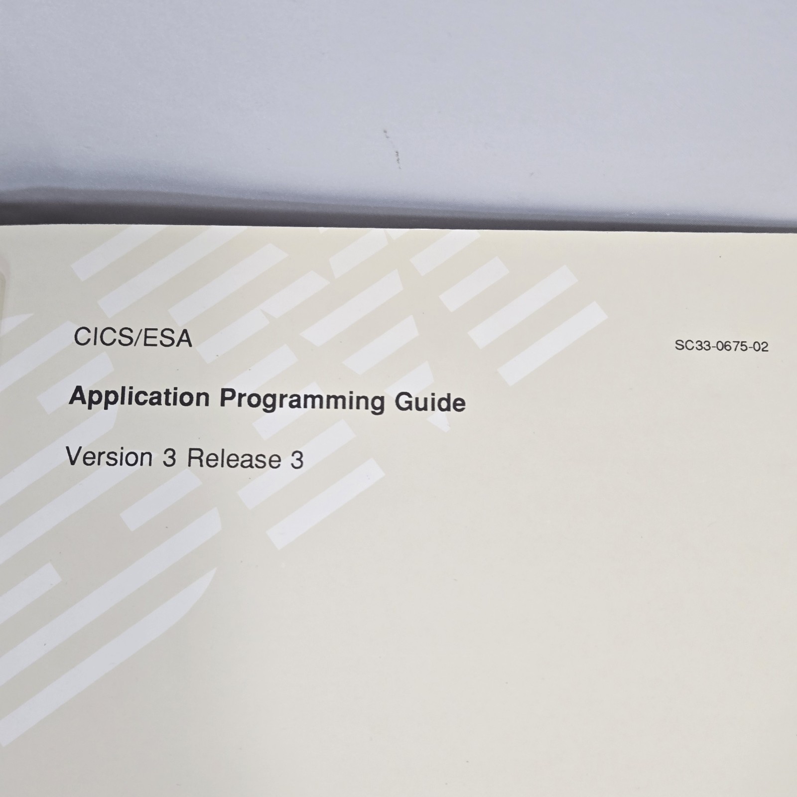 1992 IBM CICS/ESA Application Programming Manuals V3 R3 Binder Set