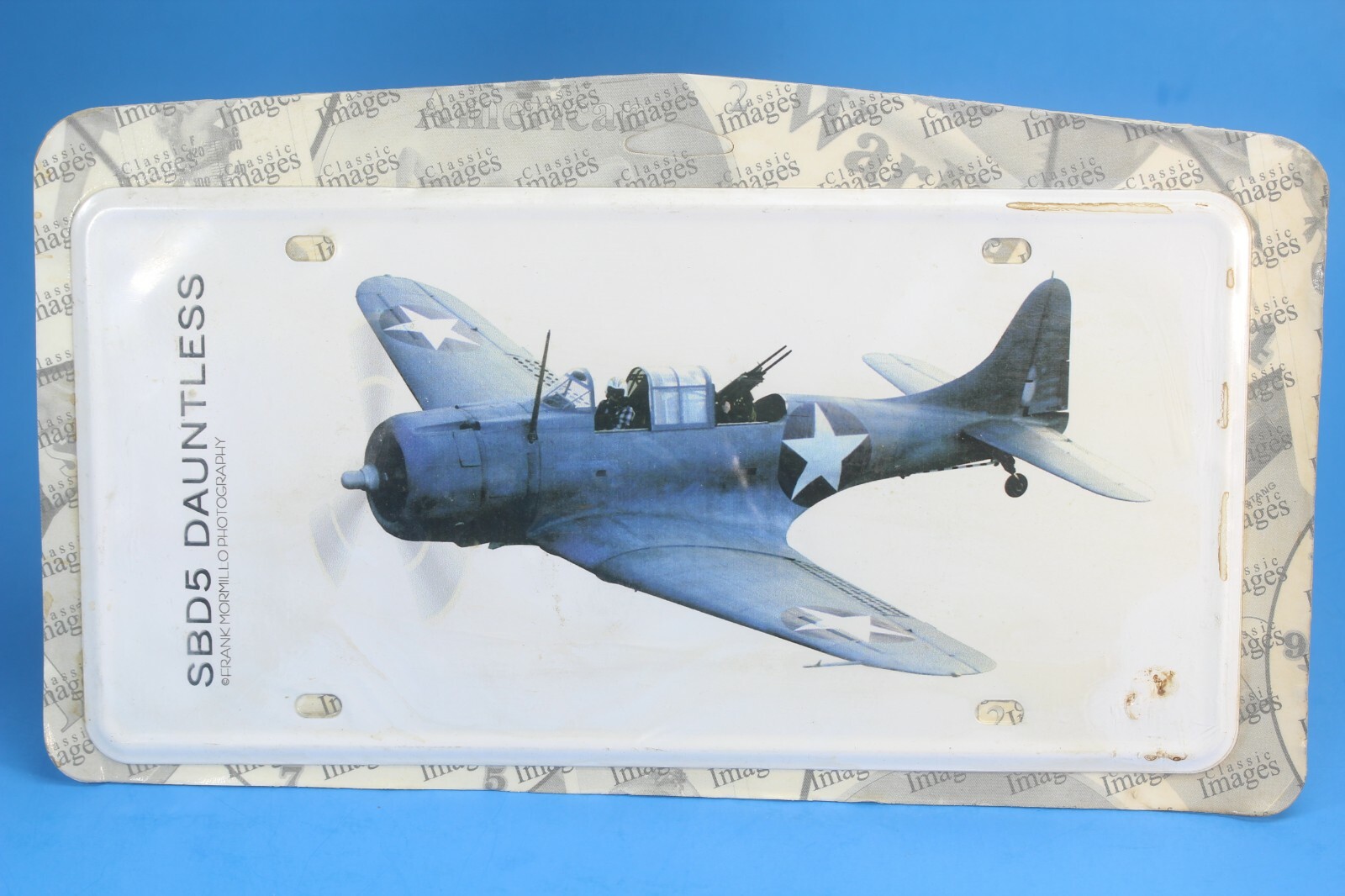 WWII USN Douglas SBD-5 Dauntless Scout Bomber License Plate, Sign. Sealed!
