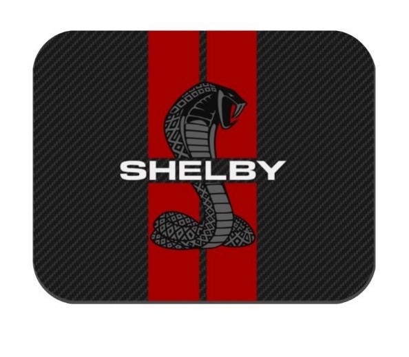 Shelby Carbon Fiber Mouse Pad - Red Stripes * GT500 * Horsepower For Your Desk!