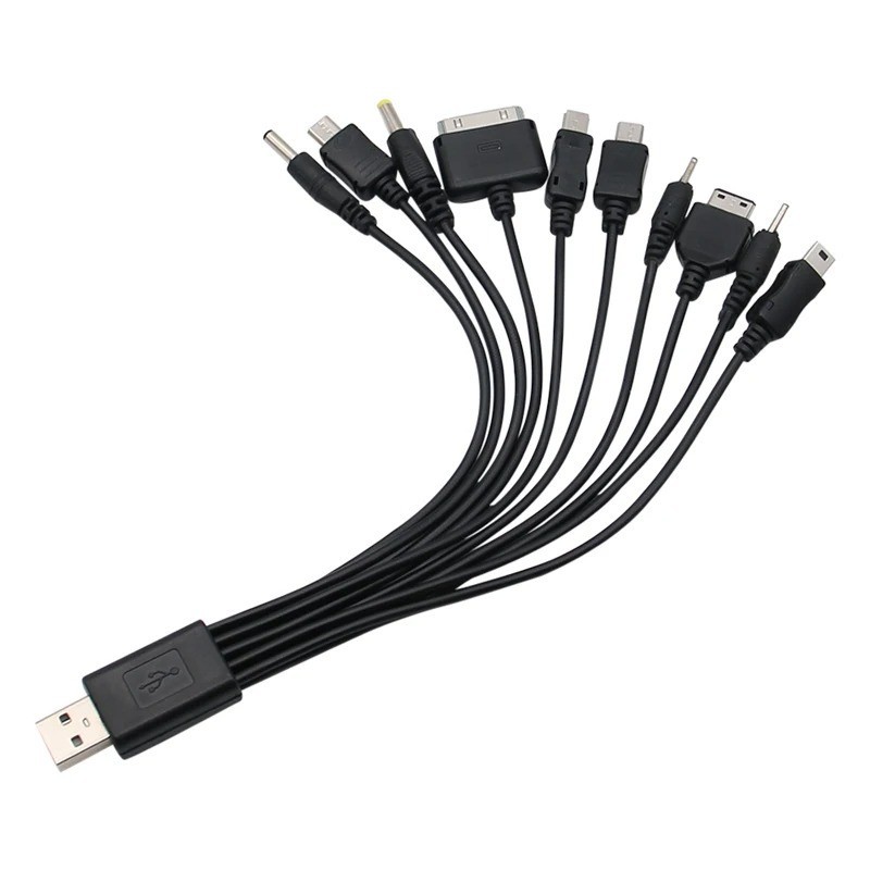 10-in-1 Multi-Function USB Charging Cable Universal Multi-Head Phone Charger