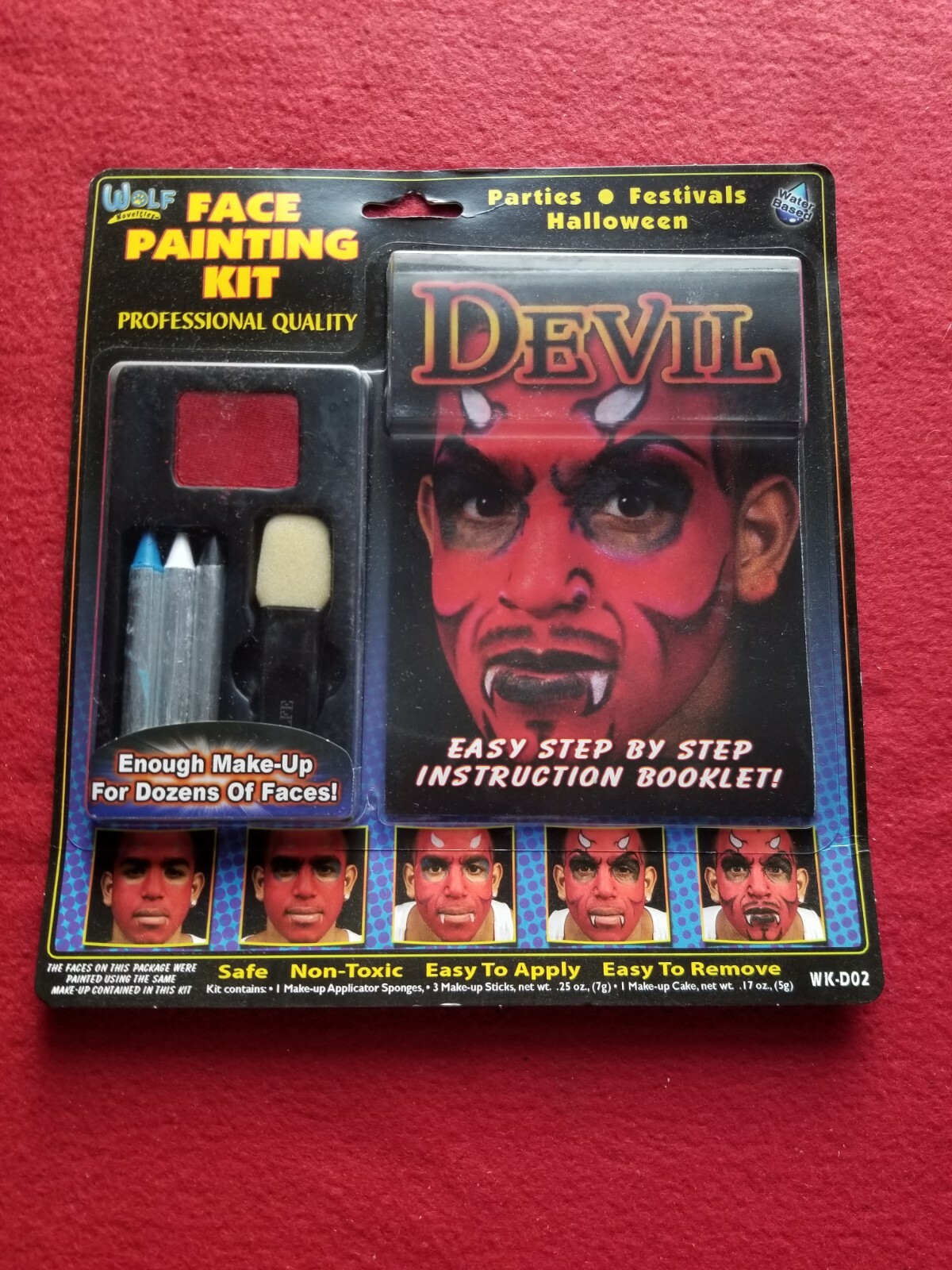 Halloween Devil Horror Face Painting Kit