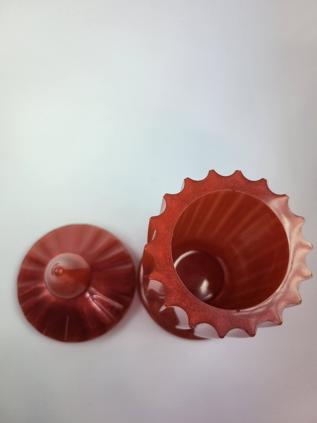 Handmade Red Decorative Resin Jar