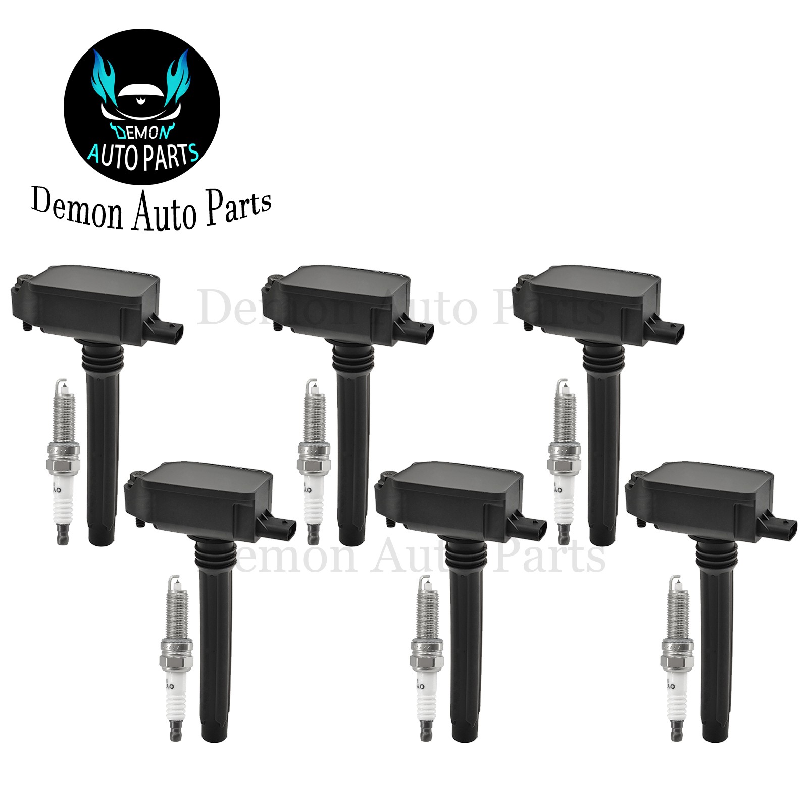 6pcs Ignition Coil and Spark Plug For 2020-2021 Chrysler Voyager 3.6L V6