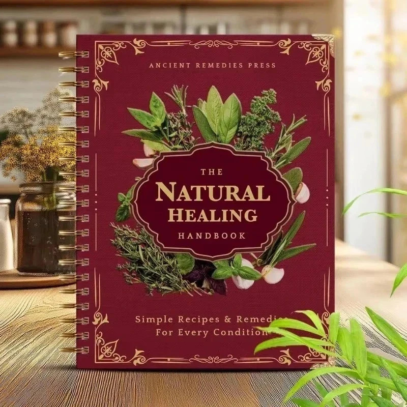 The Natural Healing Handbook, Spiral-Bound Guide for Herbal Remedies and Natura