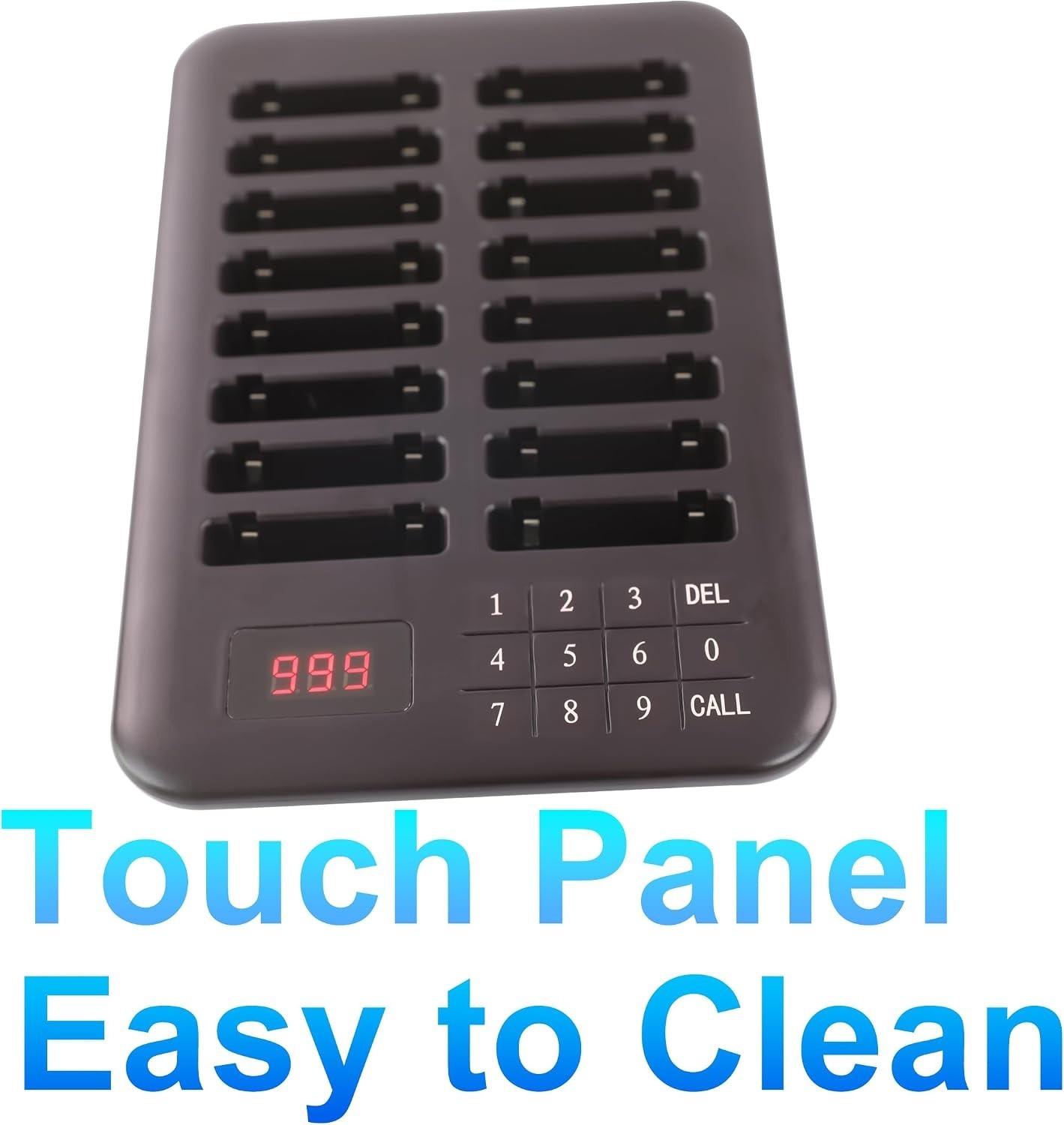 Restaurant Wireless Paging System with Long Range 984 Feet & Rechargeable Pagers