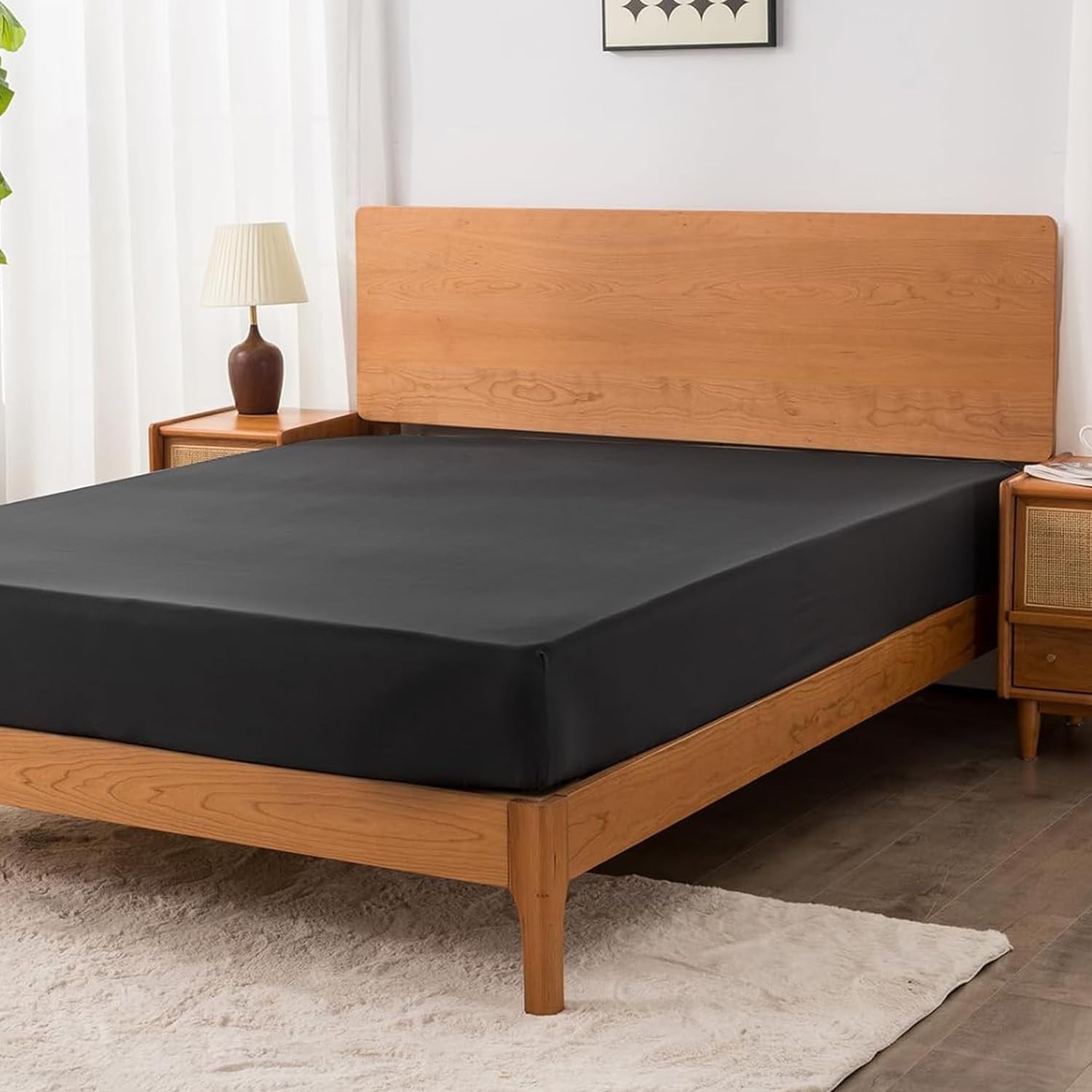 16" Prewashed Deep Pocket Fitted Sheet King Size - Pack of 2 Bed Sheet - Soft...