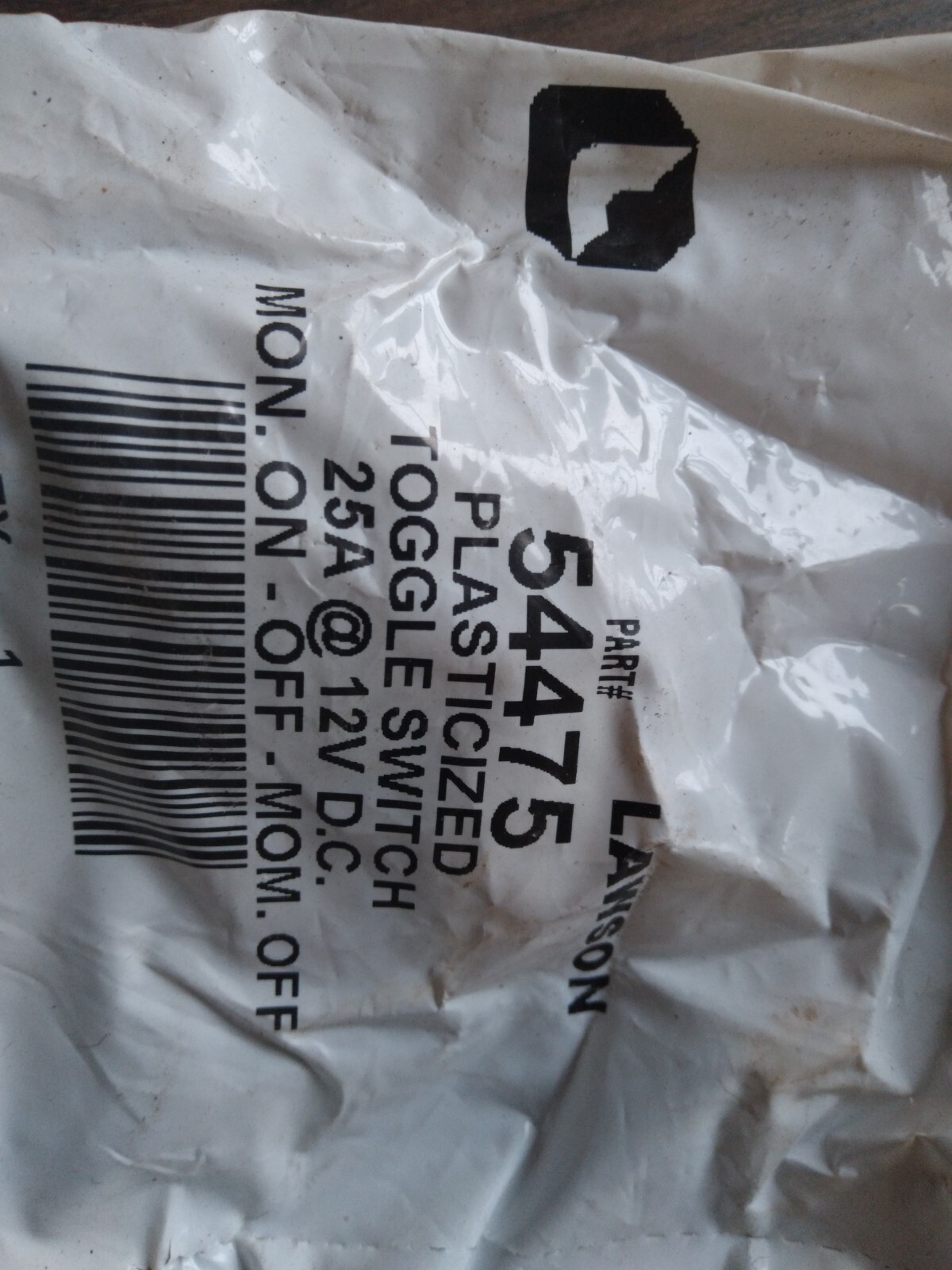New Lawson Plasticized Toggle Switch 12V 25A 54475 3-pos 3-wire
