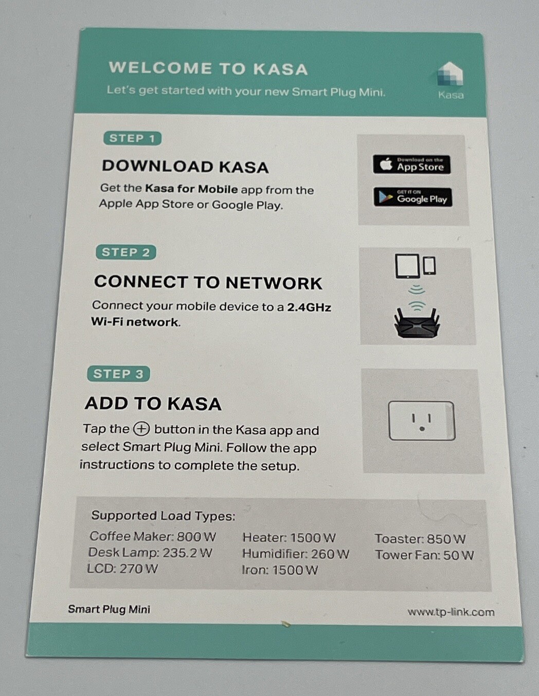 Kasa Smart Wi-Fi Plug Mini 2-Pack/TP-Link HS105 White Open Never Used