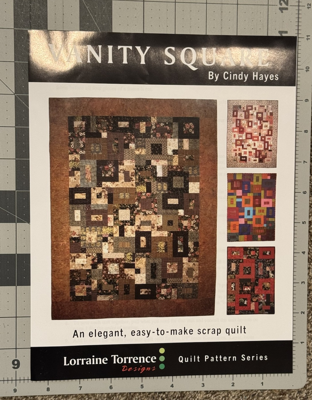VANITY SQUARE Quilt Design Lorraine Torrence Designs 3 Sizes