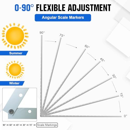 2 Sets 45inch Solar Panel Mount Brackets Adjustable Tilt Mount Brackets,