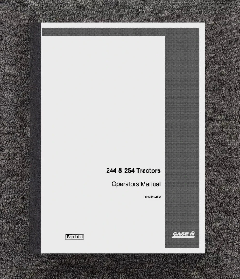 244 254 IH Tractor Operator's Instruction Maintenance Manual Fits Case 244 & 254