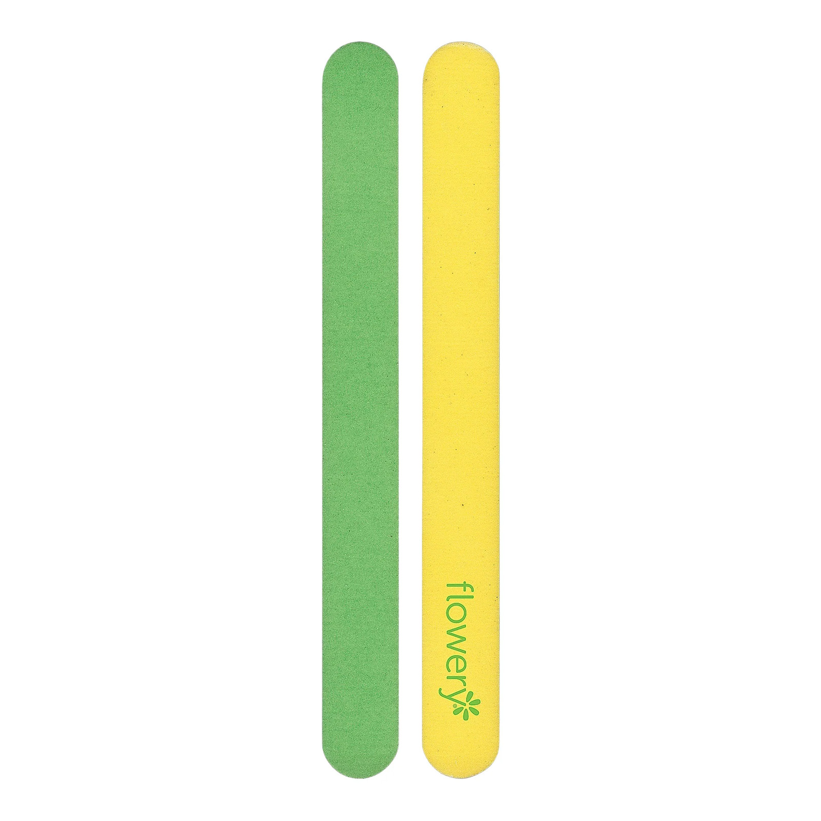 Flowery Nail File - Lemon Lime (2 Pack) | For Thin or Weak Nails