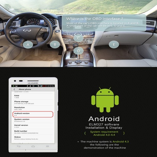 ELM327 Torque Pro Bluetooth OBD2 OBDII Adapter Car Bluetooth Scanner Code Reader