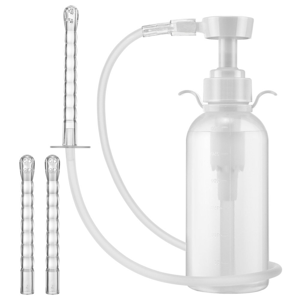 300ml Reusable Vaginal Cleaning System Anal Douche for Women with 2 Nozzle Tips