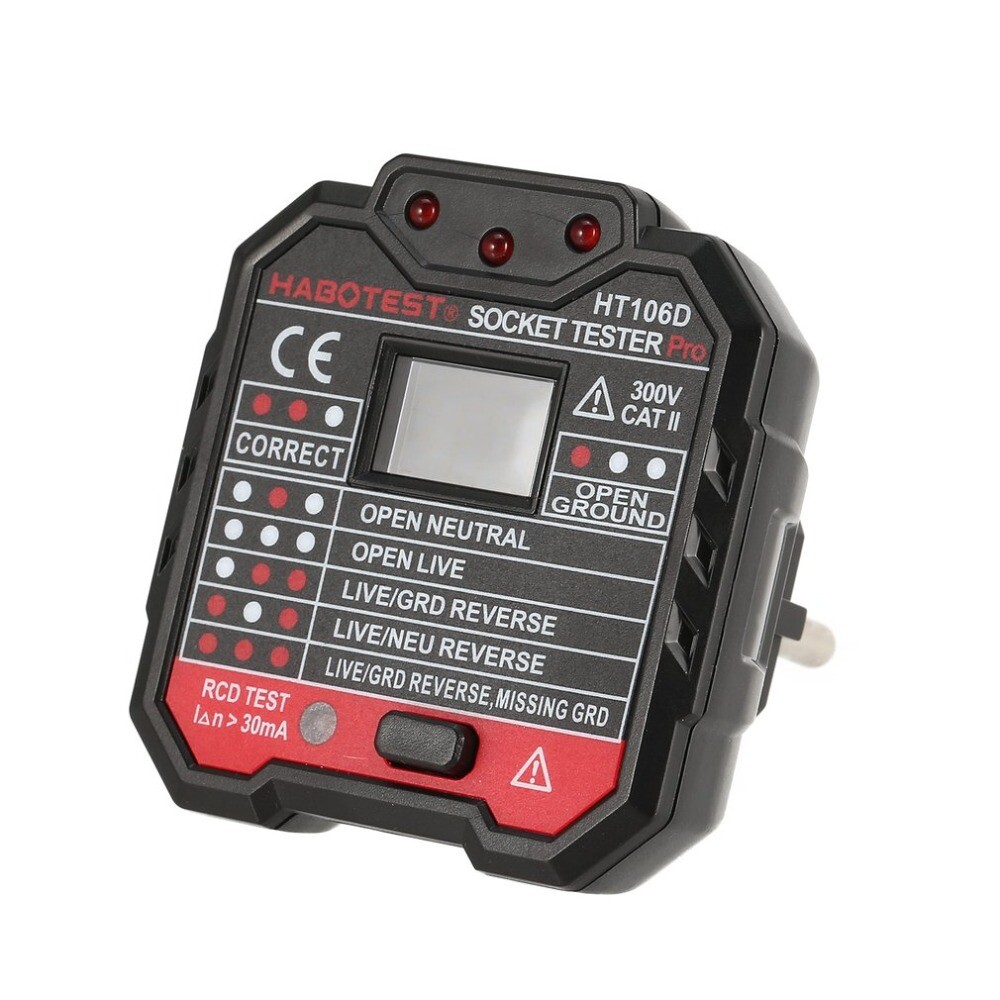 Digital display socket tester plug polarity phase check Voltage detector US/EU