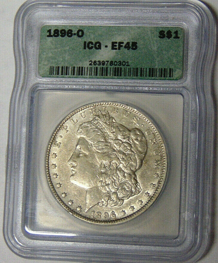 ICG EF45 1896-O Morgan Silver Dollar XF45 New Orleans Mint #2639780301