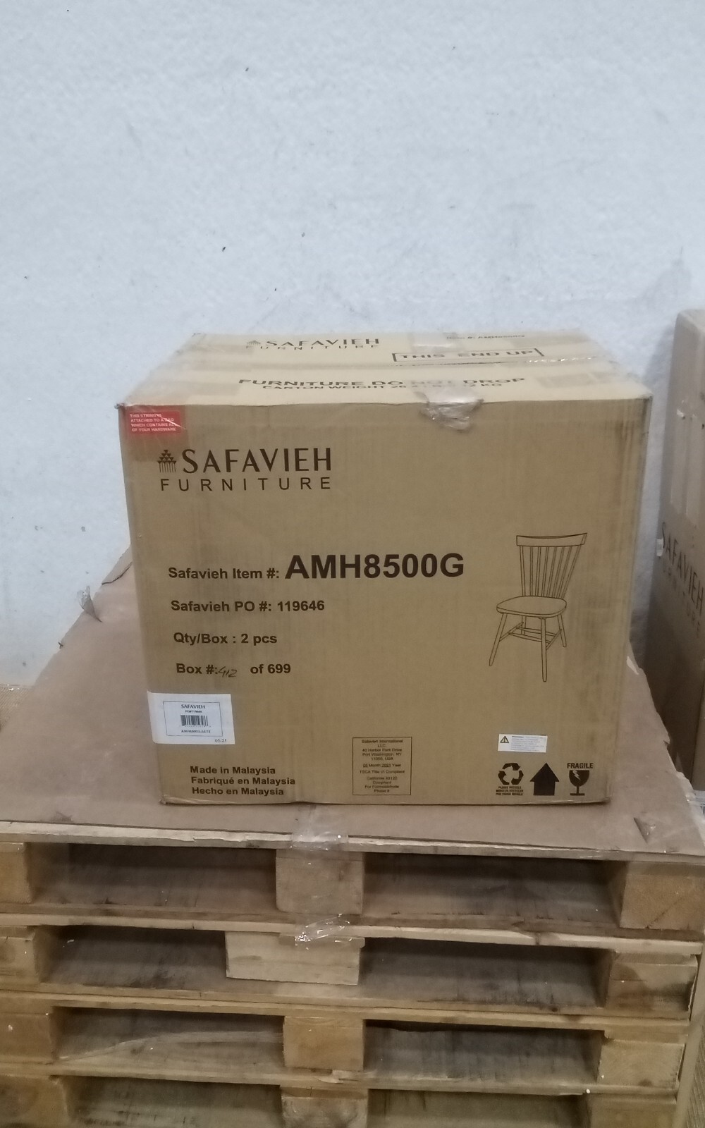 Safavieh PARKER SPINDEL SIDE CHAIR, Reduced Price 2172725643 AMH8500G