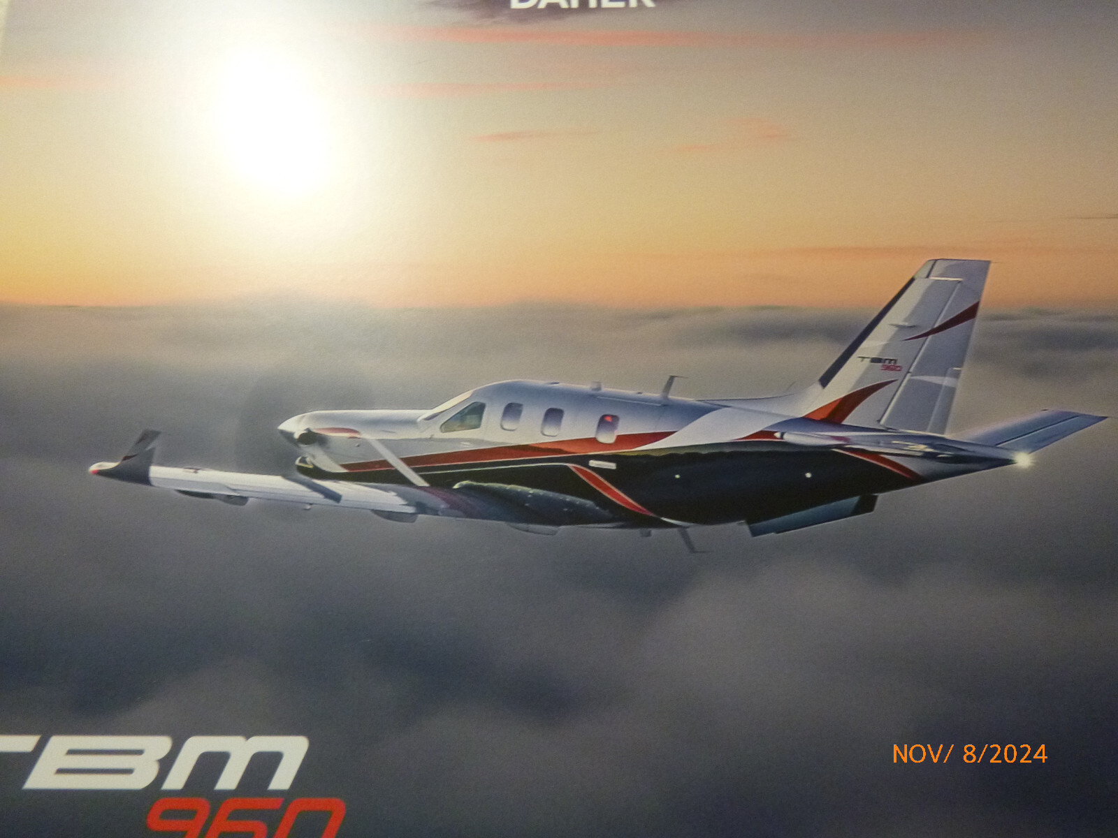 Daher TBM 960 - 1 page Brochure  - Perfect for the Aerospace Collector